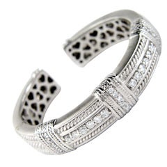 JUDITH RIPKA Diamond White Gold Bangle