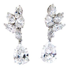 HARRY WINSTON Diamond Platinum Earrings