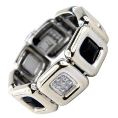 Cartier White Gold, Onyx & Diamond Bracelet