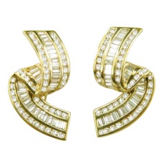 Krypell Yellow Gold Diamond Earrinngs