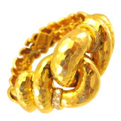 DAVID STERN, Articulated Gold and Diamond Bracelet