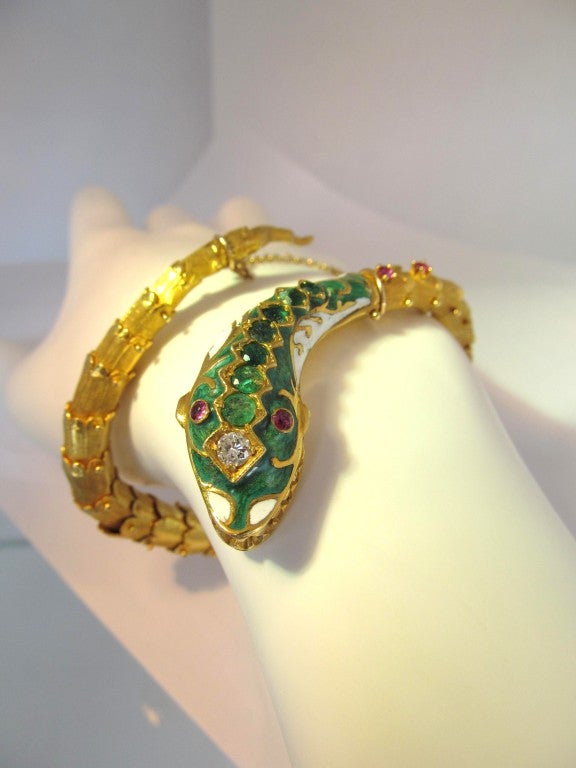 Superb Gold Snake Bracelet / Bangle 1