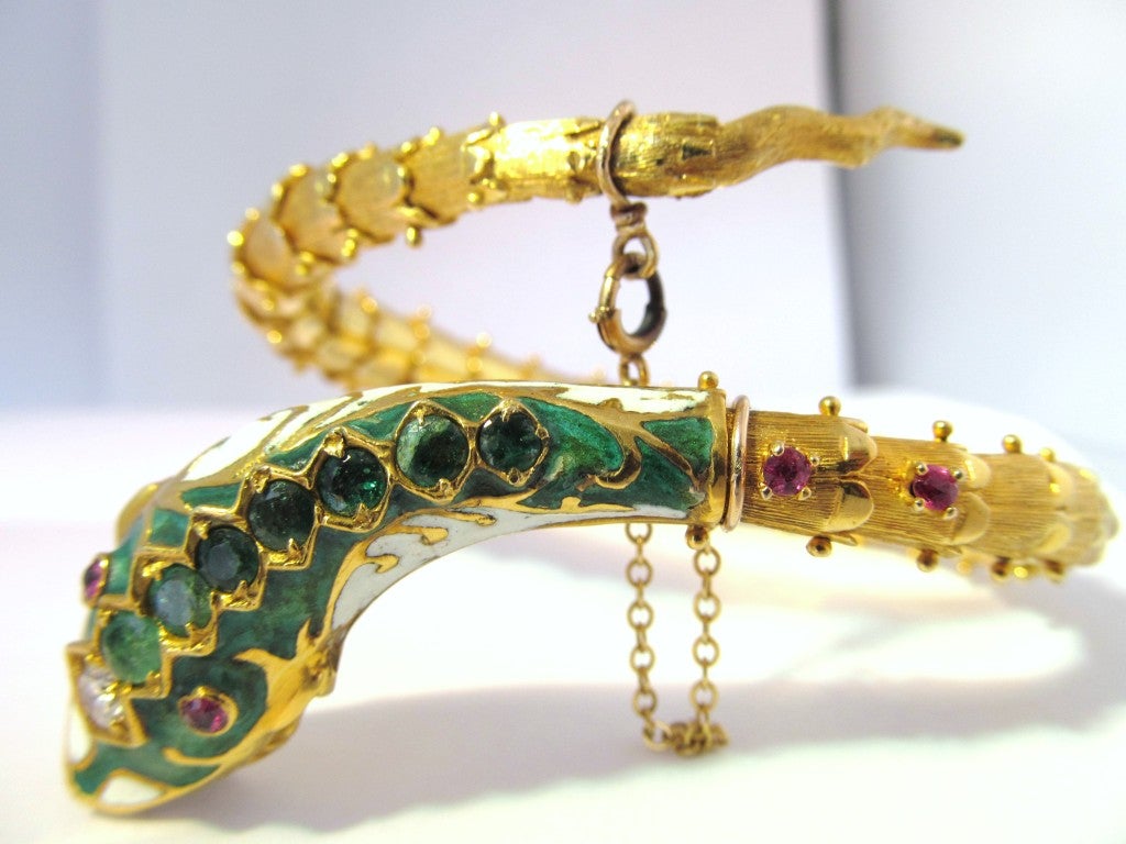 Superb Gold Snake Bracelet / Bangle 2