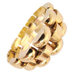 Elegant  Gold "Tank" Link Bracelet