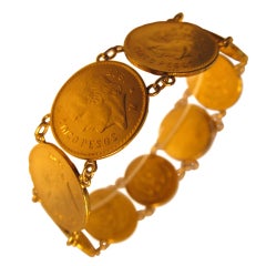 Classical Chic Gold Coin Link Bracelet