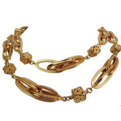 Superb Long Bold link  60
s Sautoire Necklace