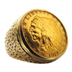 Classic 1/2 Dollar Gold Coin Ring