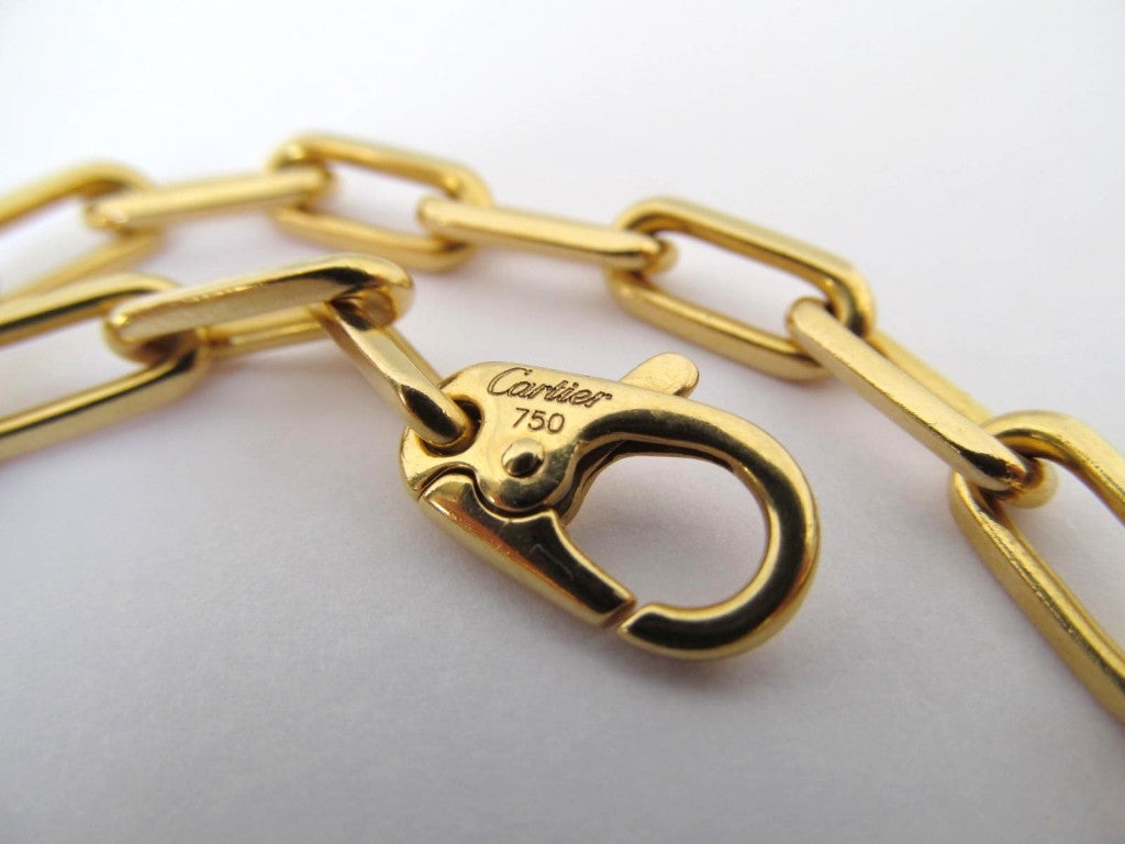 Cartier Classical Gold Link Bracelet In Excellent Condition For Sale In Coral Gables, FL
