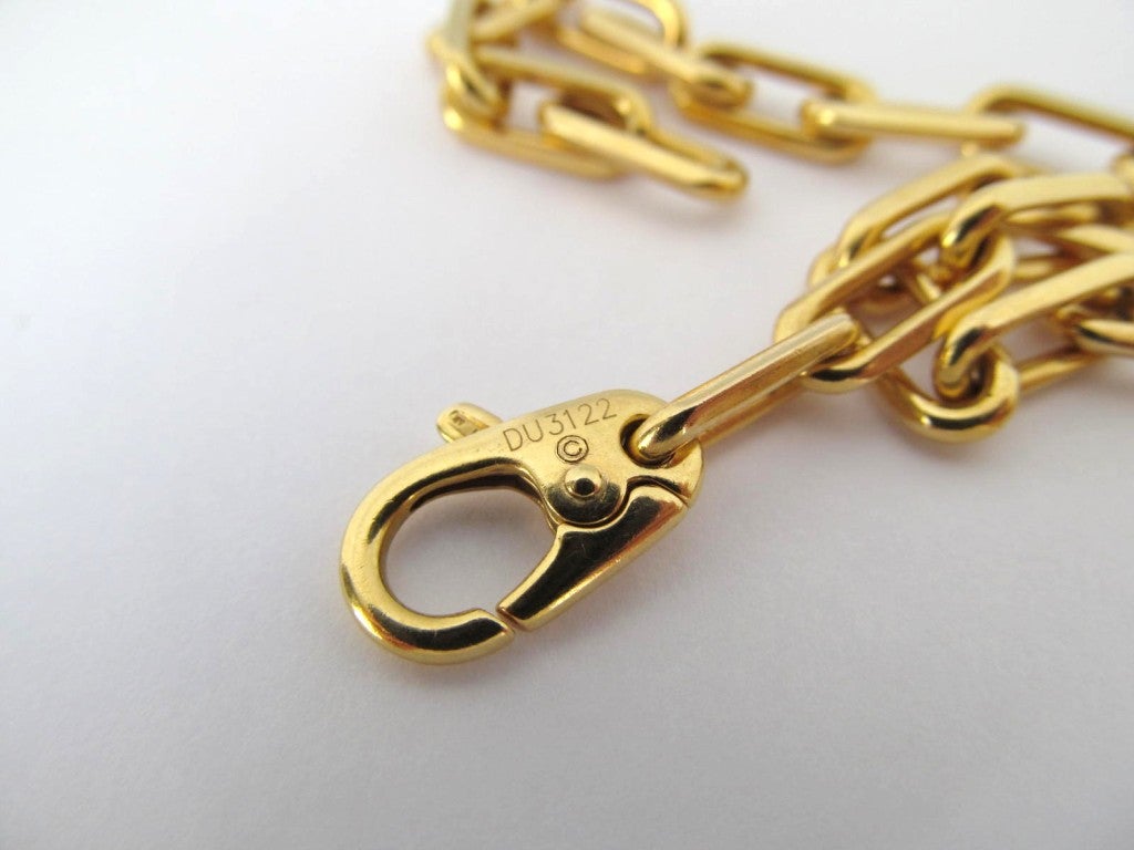 Women's or Men's Cartier Classical Gold Link Bracelet For Sale