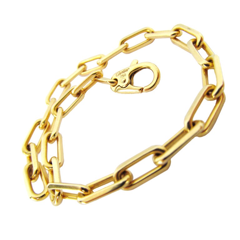 Cartier Classical Gold Link Bracelet For Sale