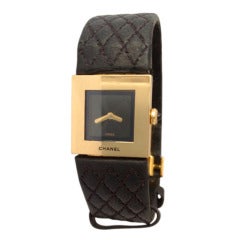 Chanel Lady's Yellow Gold Square Wristwatch
