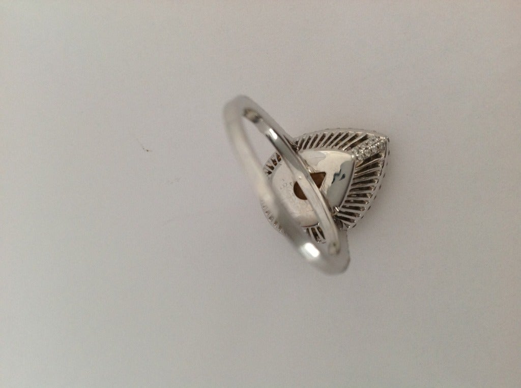 Women's Elegant Large Pear Shape Yellow Diamond Ring