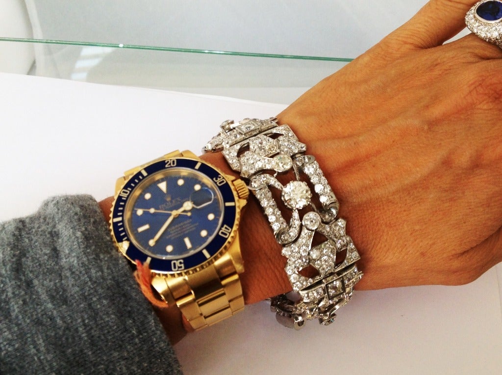 Women's Lavish Diamond & Platinum Bracelet
