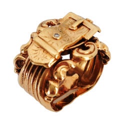 Antique Victorian Gold Buckle Ring / Band