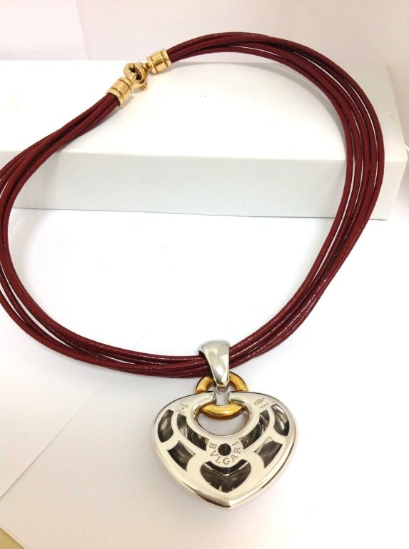 Bulgari Heart Necklace In Excellent Condition For Sale In Coral Gables, FL
