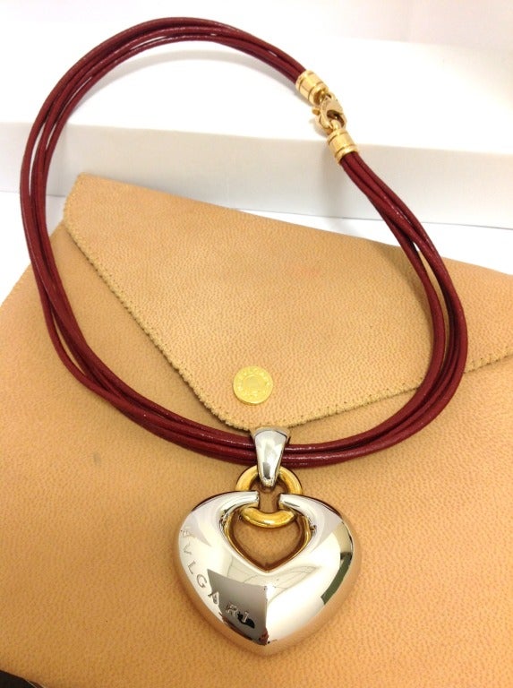 Women's Bulgari Heart Necklace For Sale