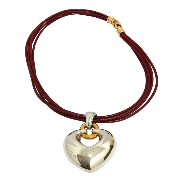 Bulgari Heart Necklace For Sale
