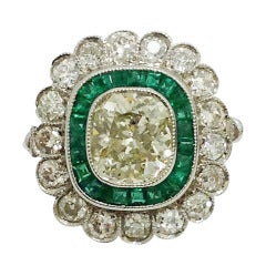 Diamond & Emerald Ring GIA Certified