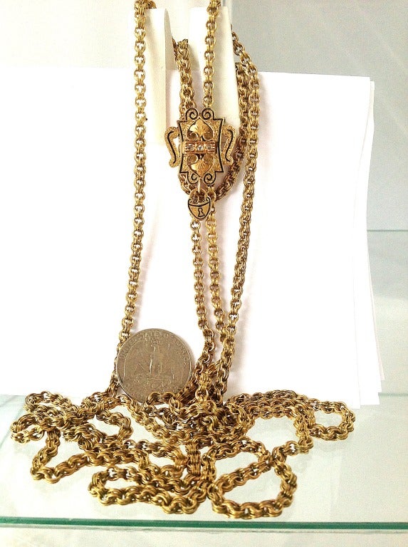 Full Length Victorian Gold Sautoire In Excellent Condition For Sale In Coral Gables, FL