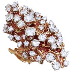 Fabulous Mid Century Diamond Cocktail Ring