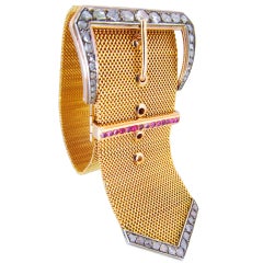Rare Oversized 1900's  Buckle Wrap Bracelet