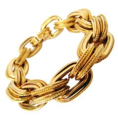 Elegant Bold Gold Double Link Bracelet