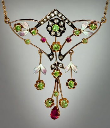 Art Nouveau Russian Demantoid Necklace