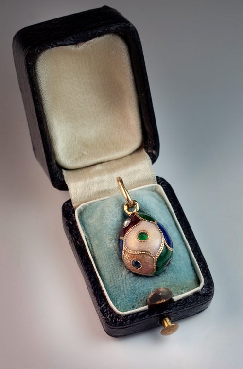 vintage faberge egg pendant