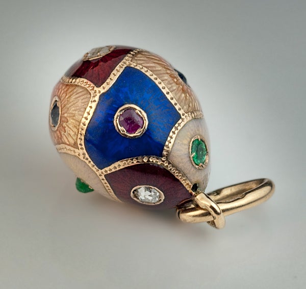 Antique Faberge Egg Pendant c. 1890 1