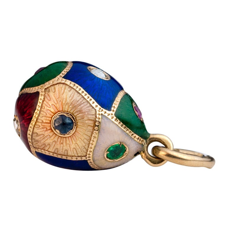 Antique Faberge Egg Pendant c. 1890