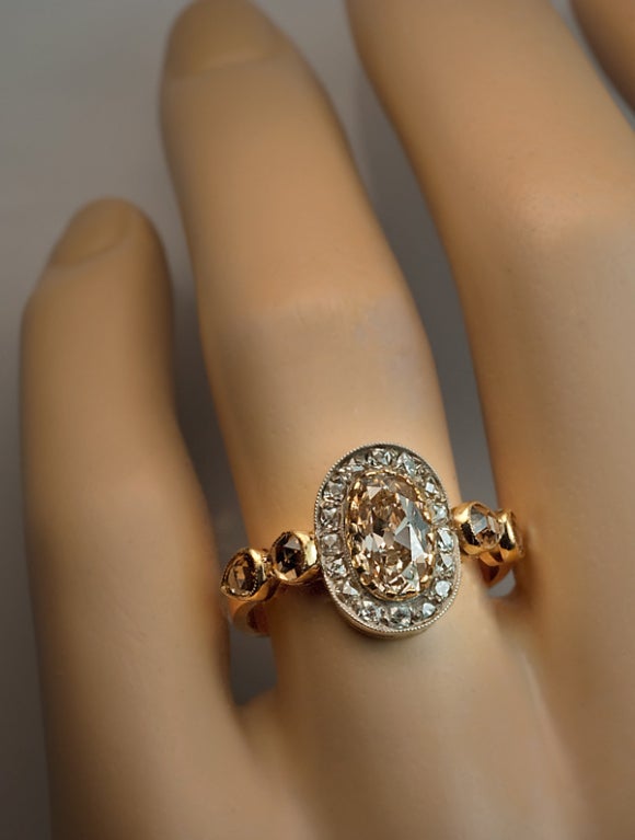 fancy color antique diamond engagement rings