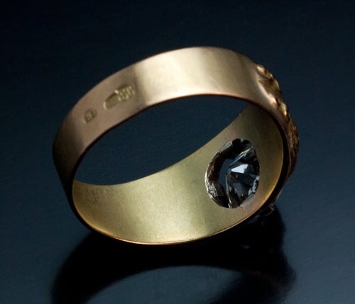  Russian Medieval Style Men's Gold Ring  2