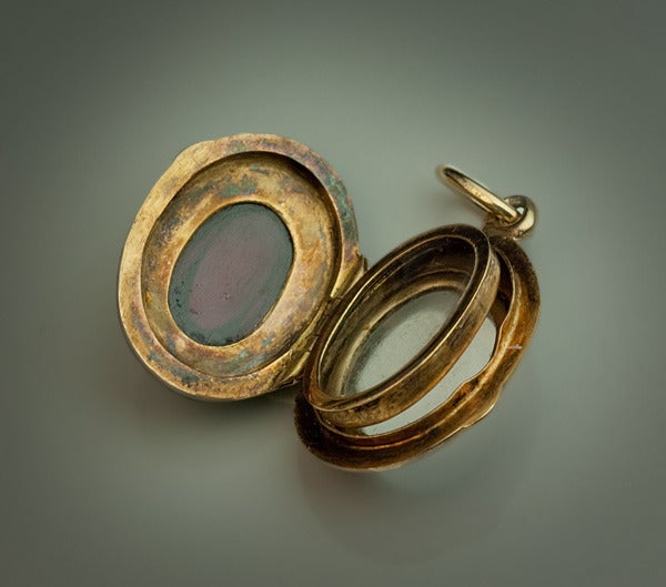 Antique French Jeweled and Enameled Locket Pendant 1