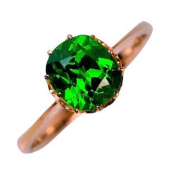 Exceptional Russian Demantoid Ring c. 1910