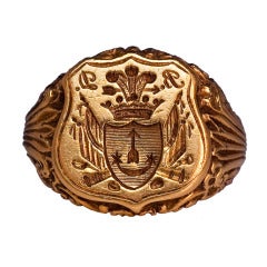 Antique Russian Signet Gold Ring c. 1840
