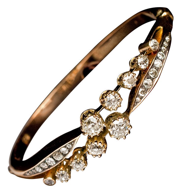 Elegant Belle Époque Russian Crossover Bangle
