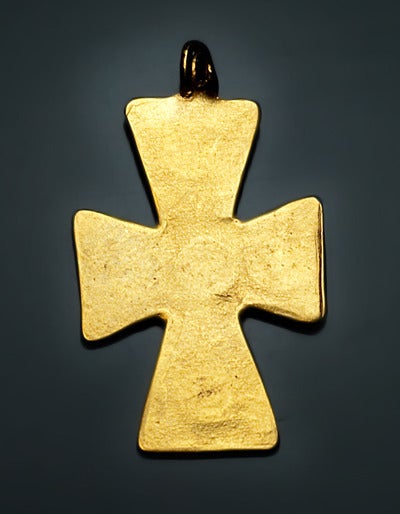 byzantine gold cross pendant