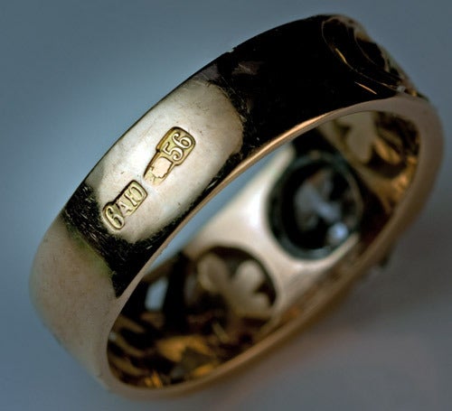 Old European Cut Art Nouveau Russian Diamond Solitaire Men's Ring
