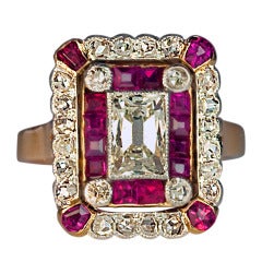 Belle Epoque Ruby and Diamond Ring
