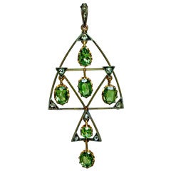 Antique Russian Demantoid Pendant