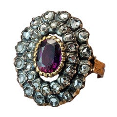 Georgian Ruby Diamond Ring c1800