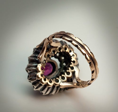 Georgian Ruby Diamond Ring c1800 1