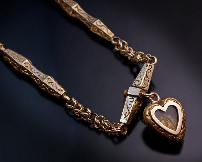 Victorian Turquoise Gold Charm Bracelet 1