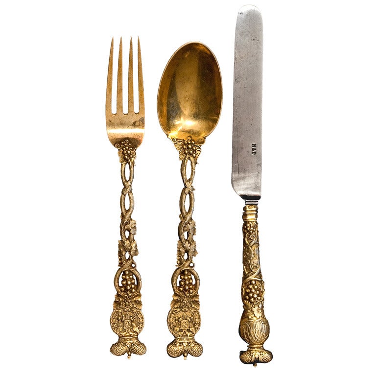 Tsar of Russia Silver Flatware Set 1847