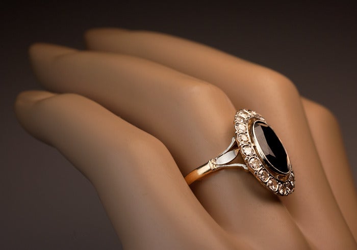 Antique Sapphire Diamond Engagement Ring 1