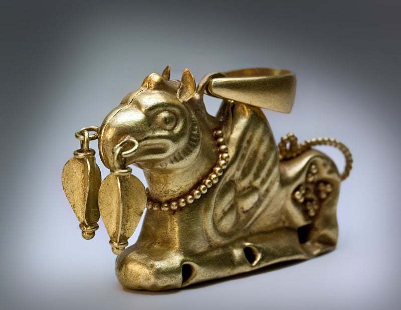 Women's or Men's Hellenistic Gold Griffin Pendant 3rd-1st Century BC
