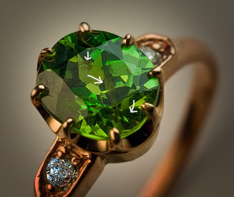 Edwardian Antique Russian Demantoid Engagement Ring