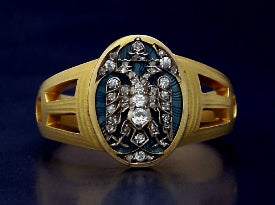 Art Deco Faberge Imperial Presentation Men's Ring