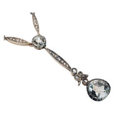 Antique Rose Cut Diamond Necklace 4
