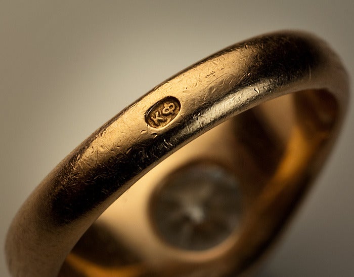 ART NOUVEAU Antique Diamond Men's Ring, UNIQUE Diamond & Three Color Gold  Ring - Antique Jewelry, Vintage Rings, Faberge EggsAntique Jewelry, Vintage Rings